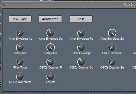 This is the FS Example Synth, with all the knob values showing up in the host GUI.